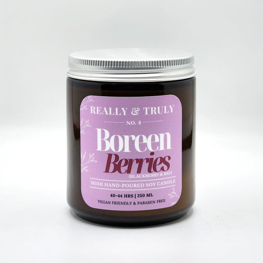 No. 4, Boreen Berries, Scented Soy Candle, 250 mls (40 - 44 hours)