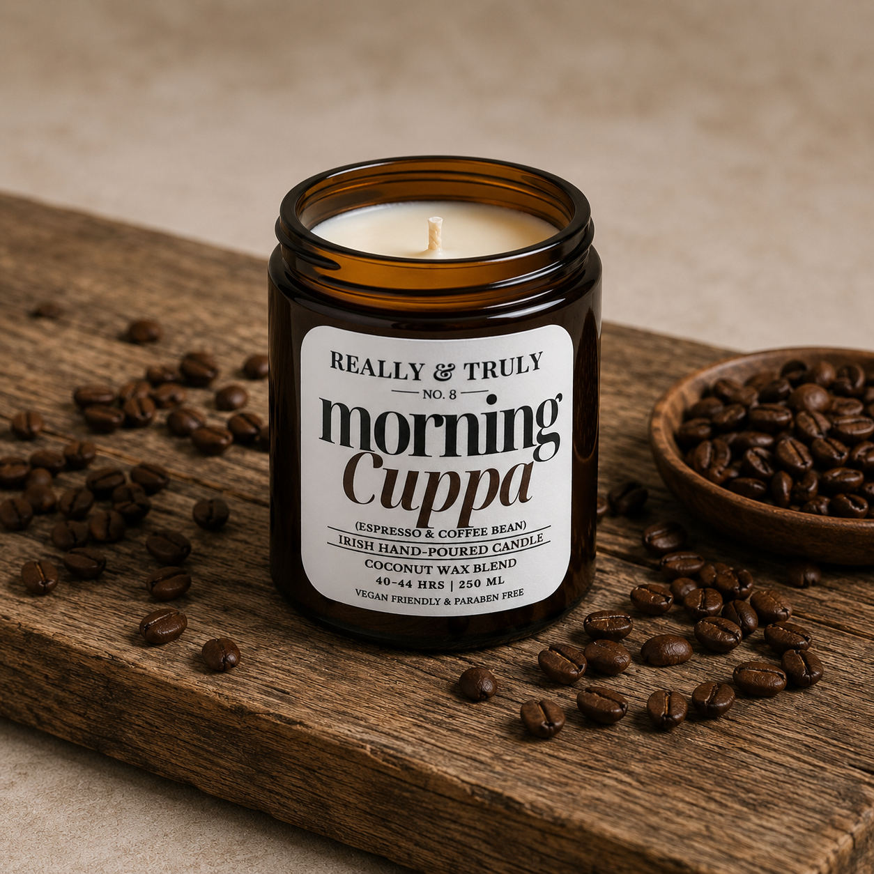 No. 8 Morning Cuppa (250 MLS, 40-44 hours burn time)