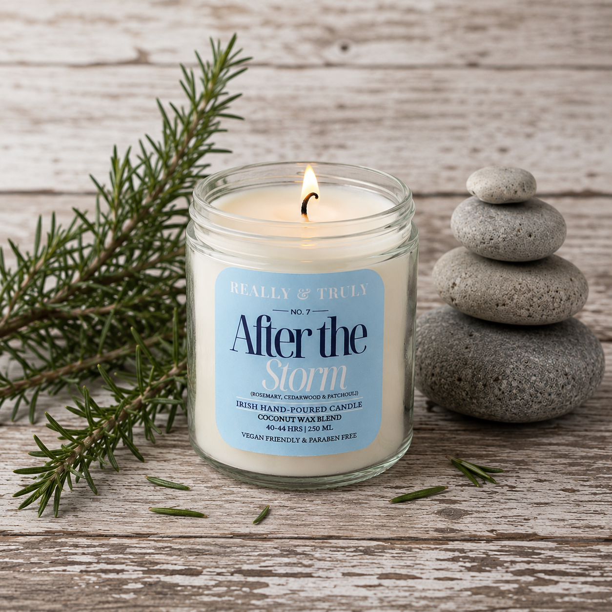 No. 7, After the Storm, Scented Coconut wax blend Candle, 250 ML(40 HR)